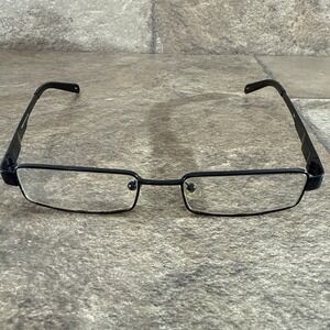 Tempo MM9015 BK Black Rectangular Eyeglasses Frames Full Rim 49-17-135-23mm